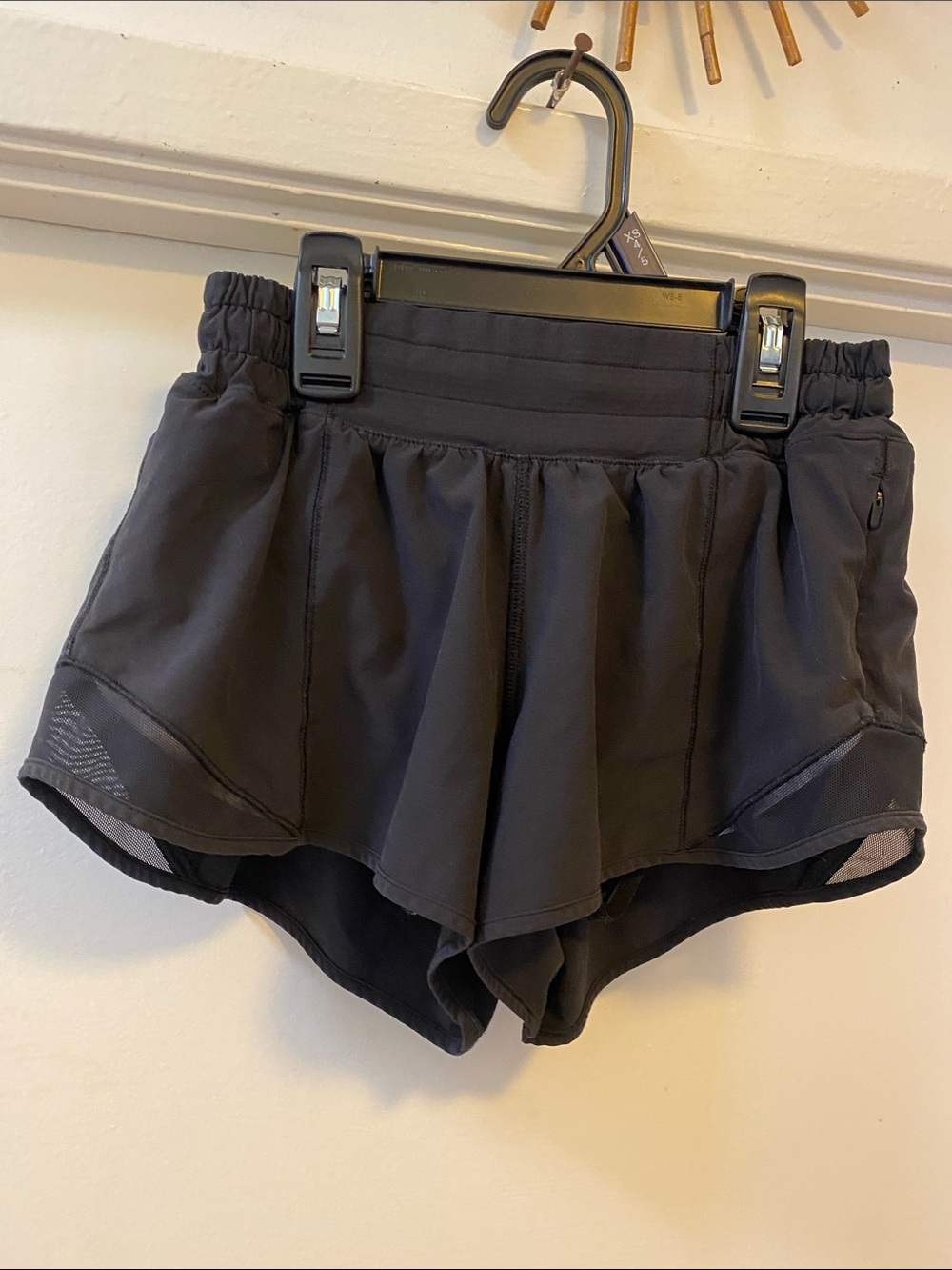 lululemon athletica Black Athletic Running Shorts with Elastic Waist